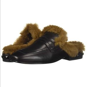 Ash Faux Fur Mule Slide EUC